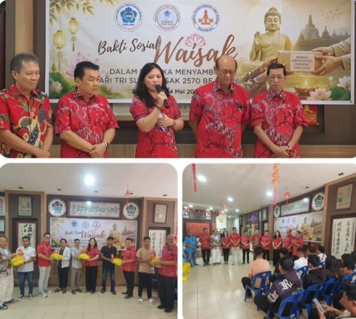Sambut Waisak 2570 BE, PSMTI Riau gelar bakti sosial penuh kebersamaan (foto/ist)