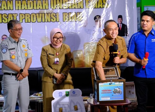 Penarikan Hadiah Undian Samsat Provinsi Riau Tahap II di Pekanbaru, Senin (27/7/2026).