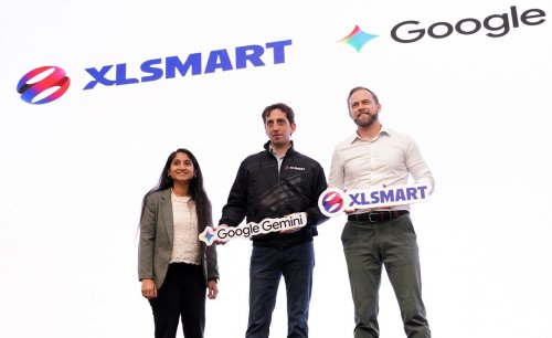 (Ki-ka) : Gemini lead APAC Charu Joshi ,Chief Marketing Officer XLSMART Alfons Bosch Sansa bersama Director Gemini Strategy David Rokeach di Jakarta.(foto: istimewa)