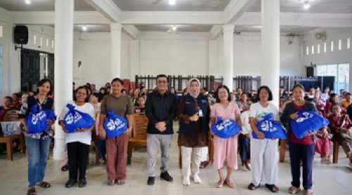 BRI Peduli salurkan 500 paket sembako, ringankan beban jemaat tiga gereja di Pekanbaru (foto/ist)