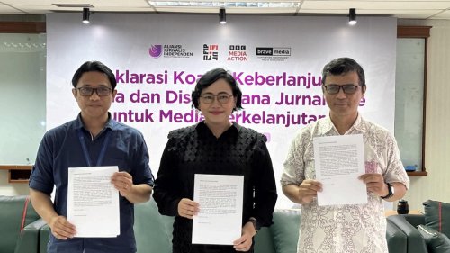 Koalisi Keberlanjutan Media resmi berdiri.(foto: istimewa)