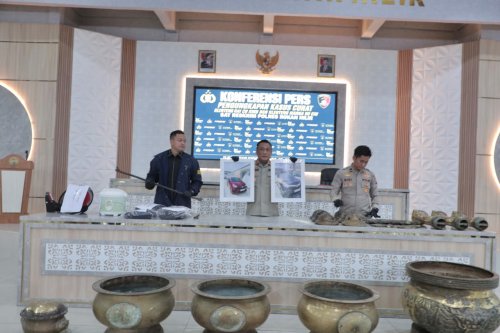 Polres Rokan Hilir berhasil ungkap kasus pencurian dupa di Kelenteng Hai Cuking (foto/afrizal)